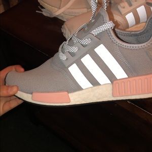 Pink and grey adidas nmd